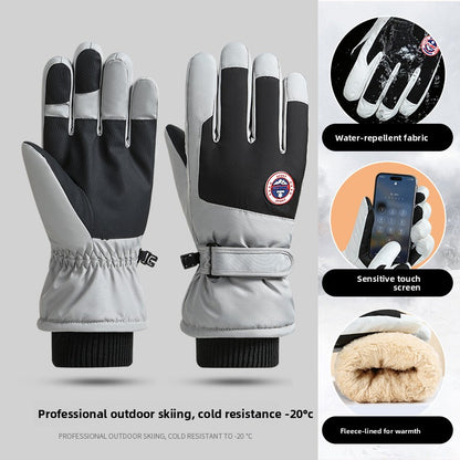 Fleece Lined Touchscreen Ski Gloves
