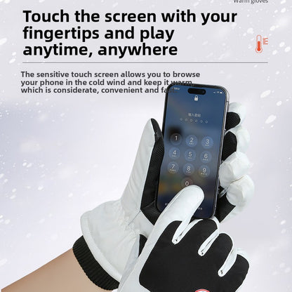 Fleece Lined Touchscreen Ski Gloves