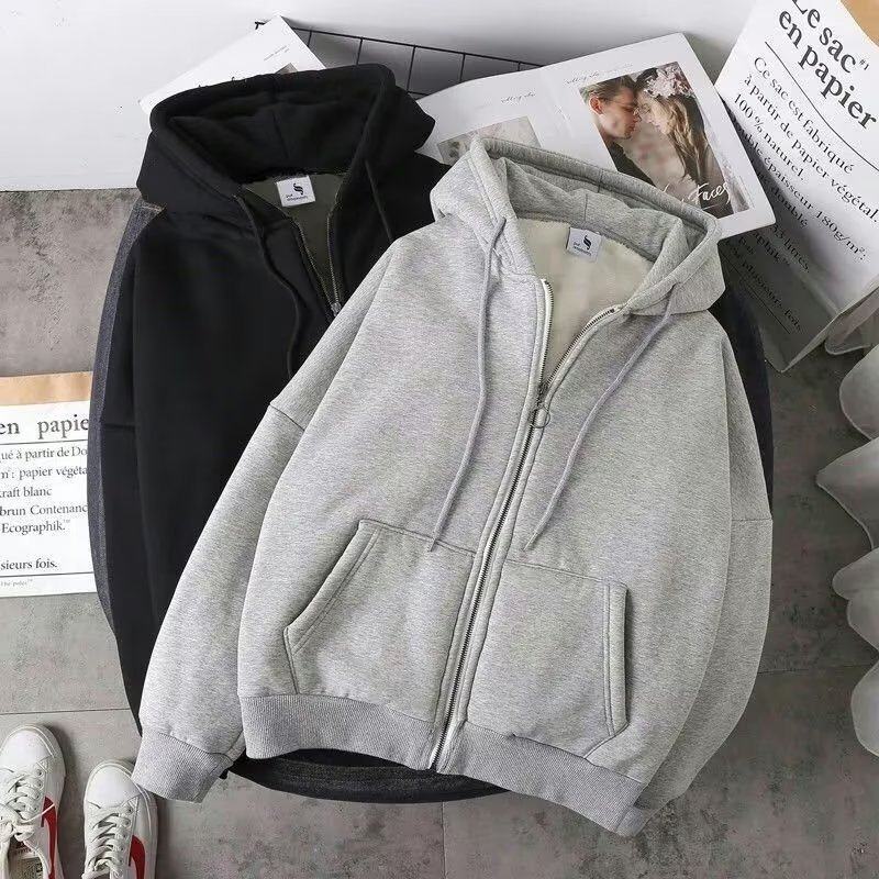 Fleece-Lined Warm Zipper Jacket
