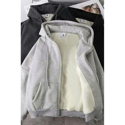 Fleece-Lined Warm Zipper Jacket