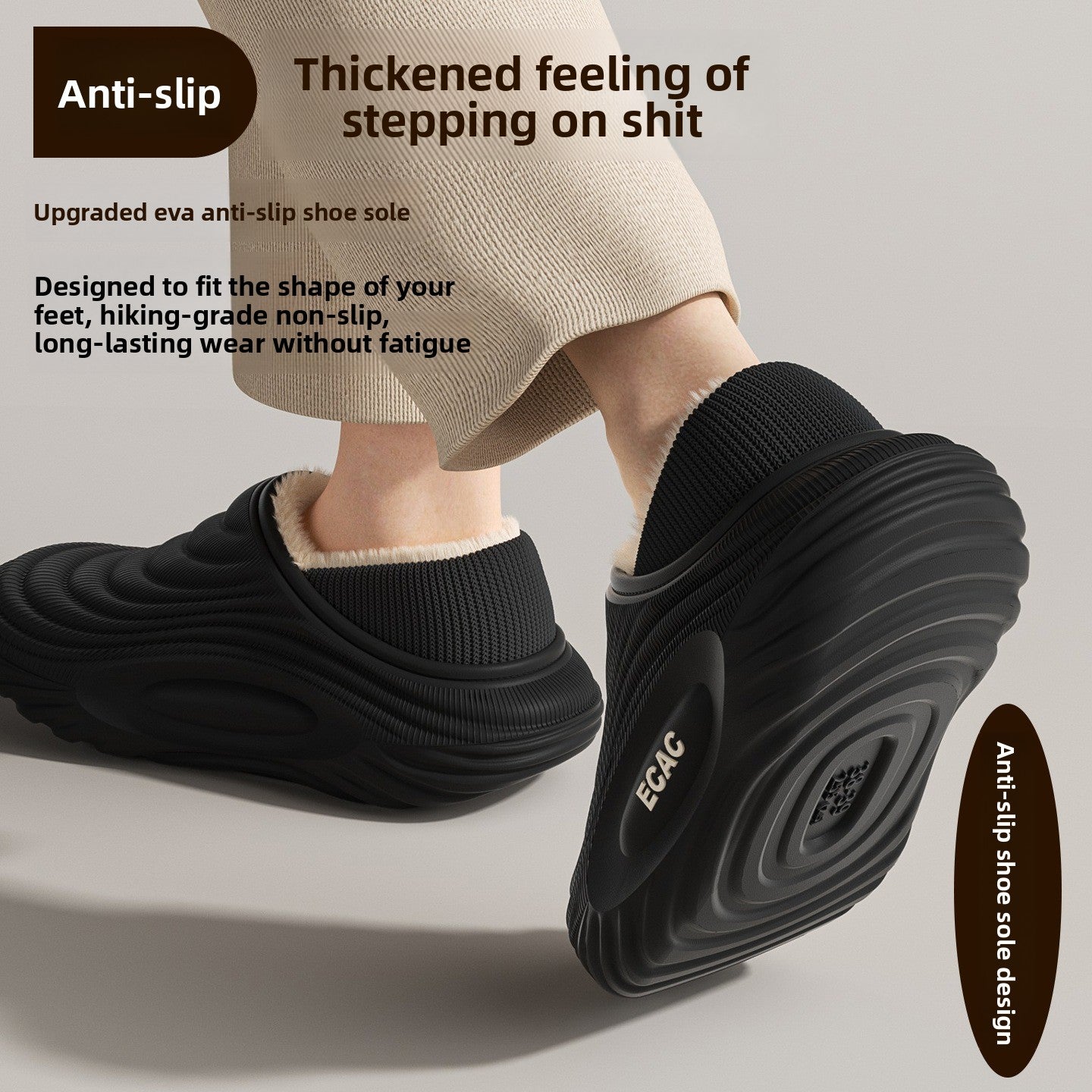 Fleece Lined Waterproof Cotton Slippers
