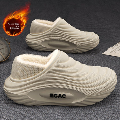 Fleece Lined Waterproof Cotton Slippers