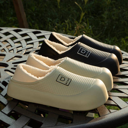 Fleece-lined Waterproof Cotton Slippers
