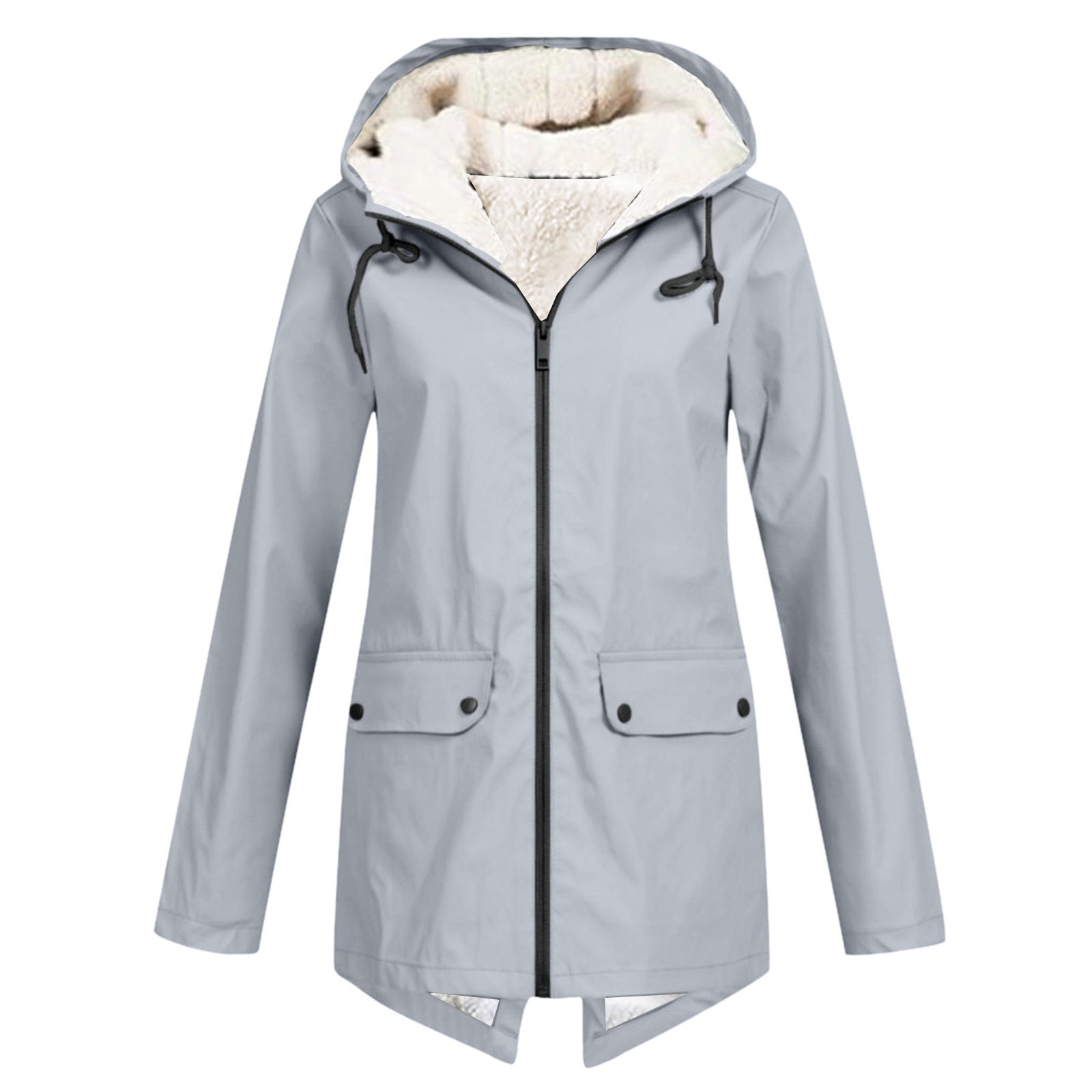 Fleece Lined Waterproof Windproof Hooded Jacket