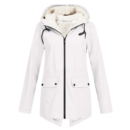 Fleece Lined Waterproof Windproof Hooded Jacket