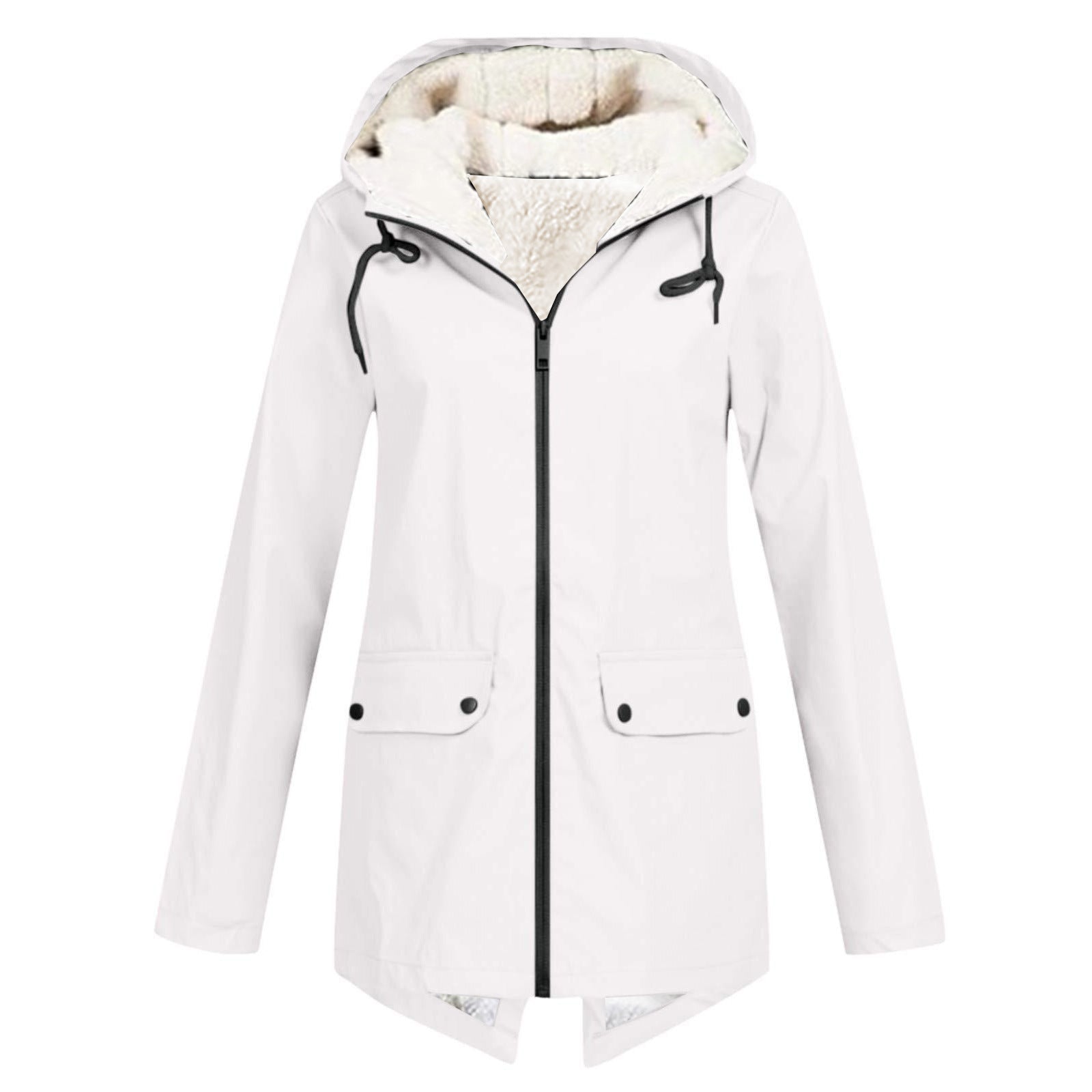 Fleece Lined Waterproof Windproof Hooded Jacket