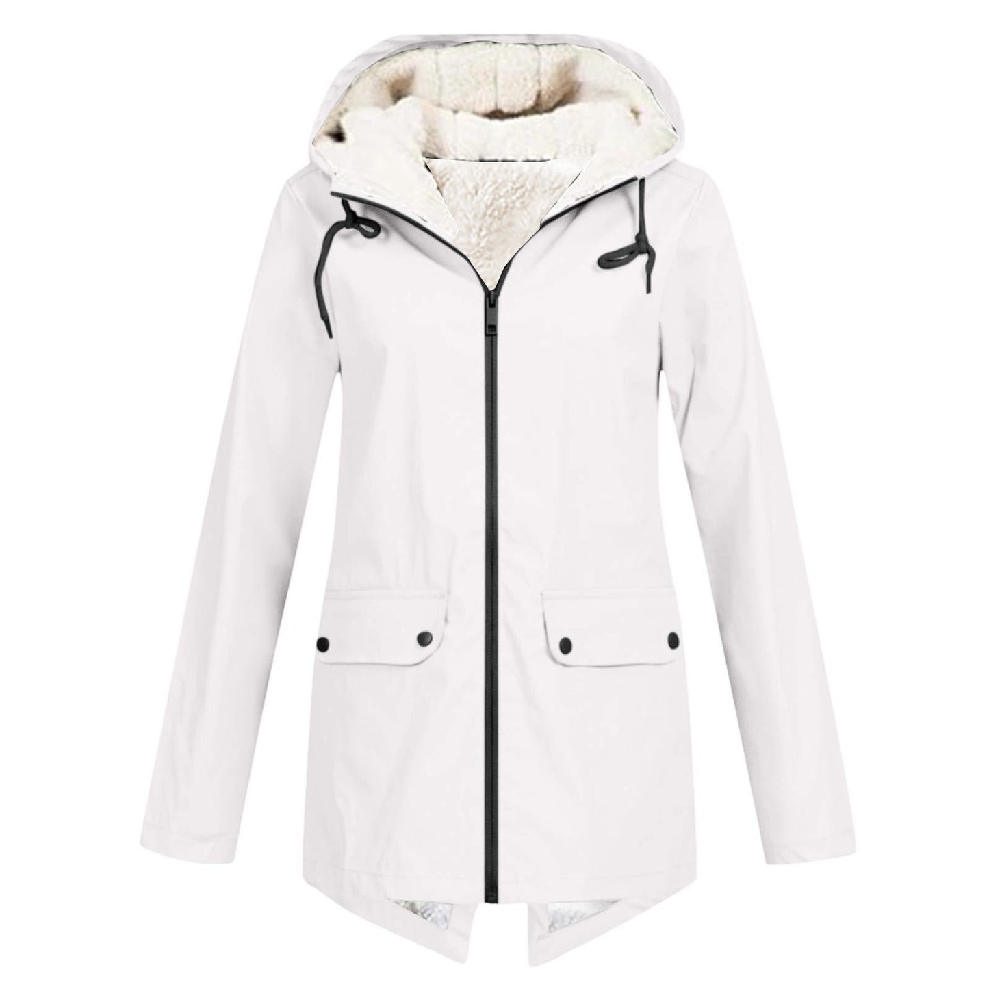 Fleece Lined Waterproof Windproof Hooded Jacket