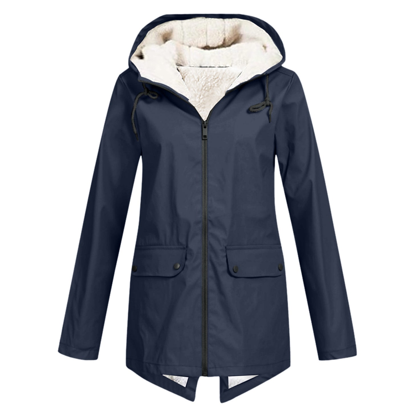 Fleece Lined Waterproof Windproof Hooded Jacket