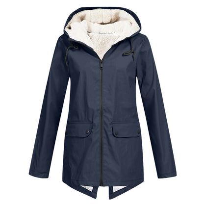 Fleece Lined Waterproof Windproof Hooded Jacket