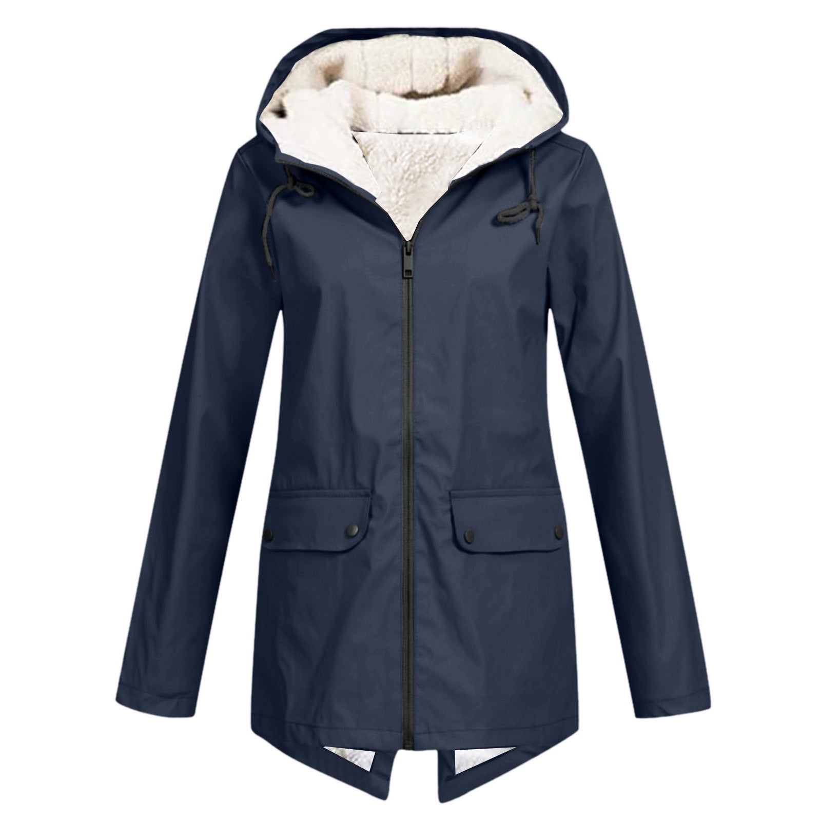 Fleece Lined Waterproof Windproof Hooded Jacket