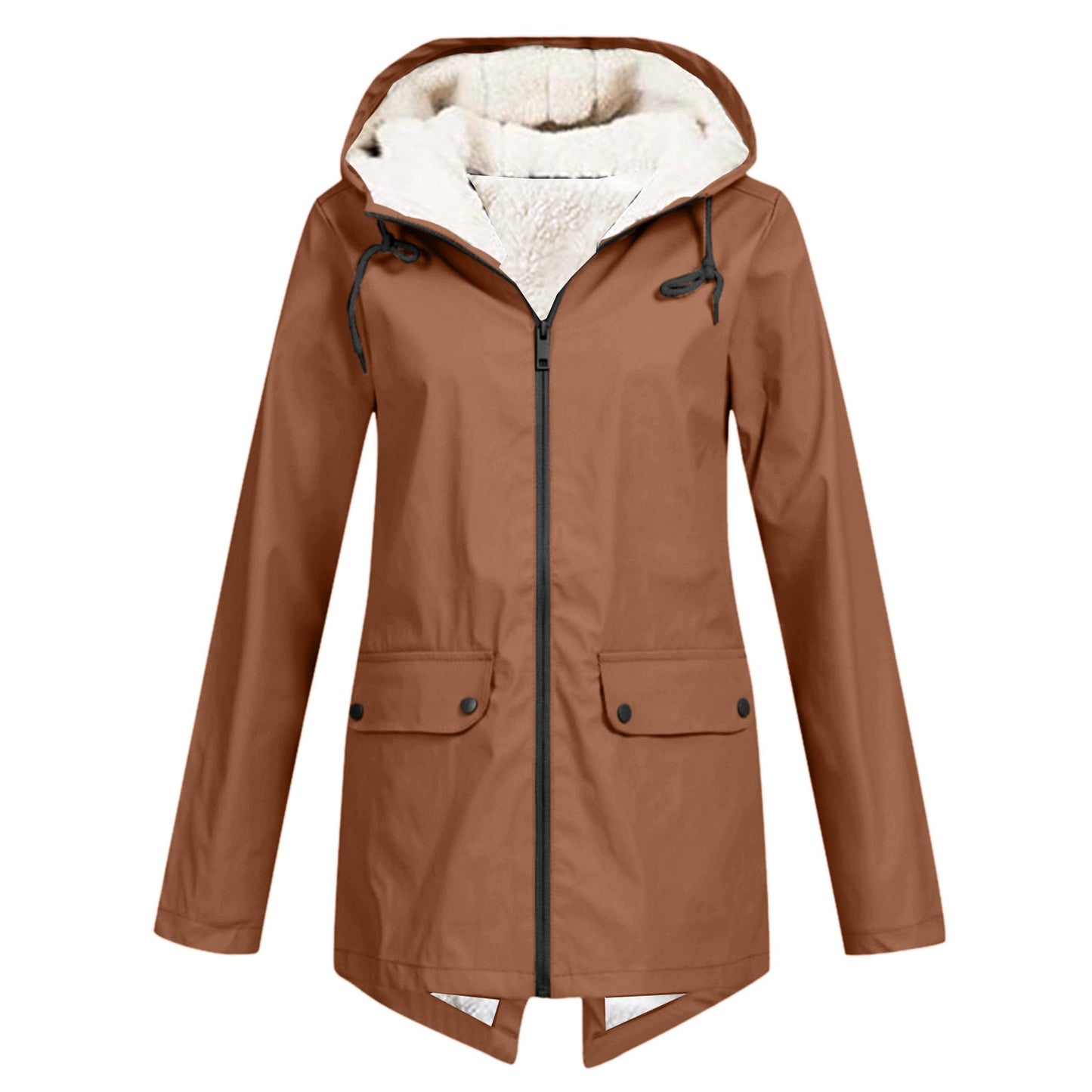 Fleece Lined Waterproof Windproof Hooded Jacket