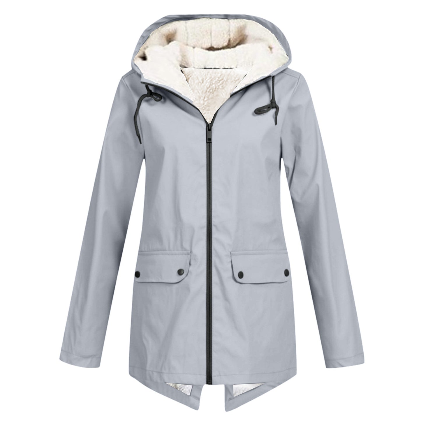 Fleece Lined Waterproof Windproof Hooded Jacket