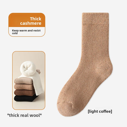 Fleece-Lined Wool Socks for Winter Warmth
