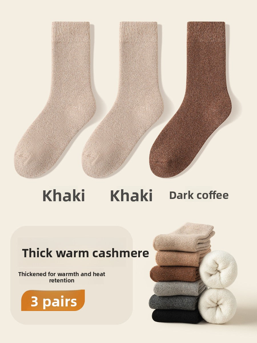 Fleece-Lined Wool Socks for Winter Warmth