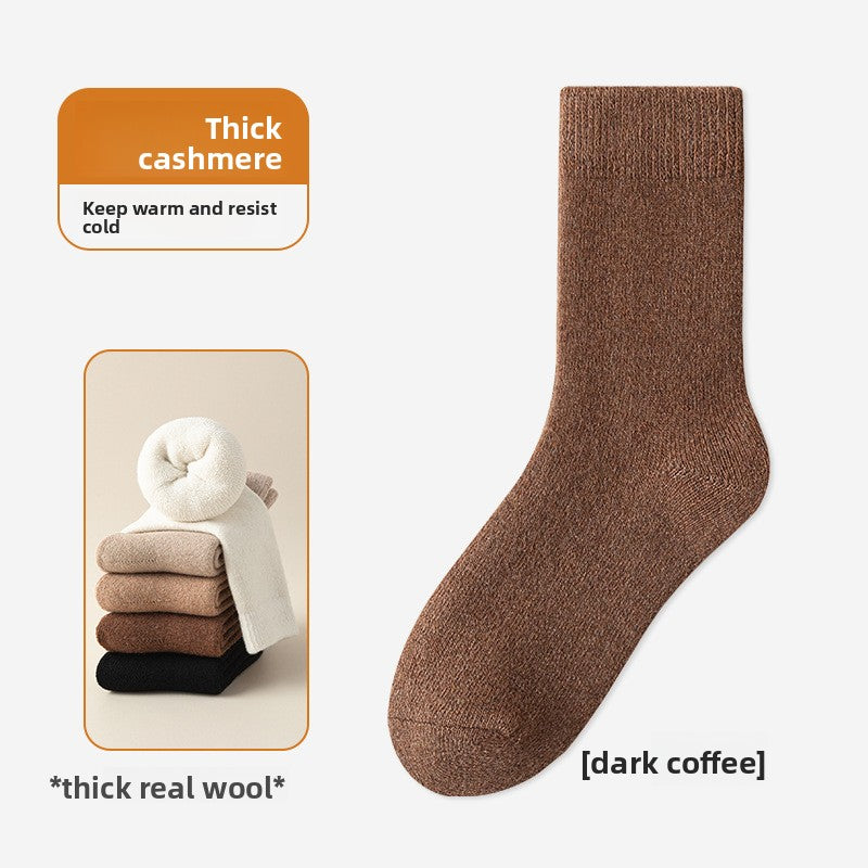 Fleece-Lined Wool Socks for Winter Warmth