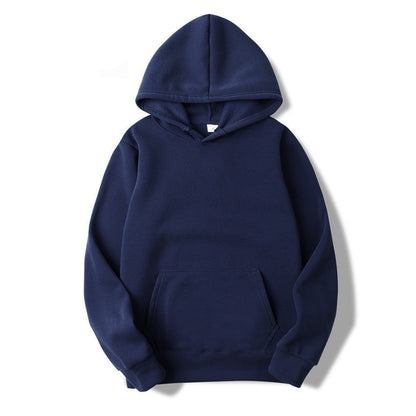 Fleece Solid Color Hoodie