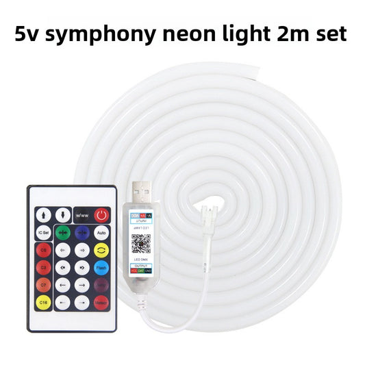 Flexible RGB Silicone LED Light Strip with Voice Control