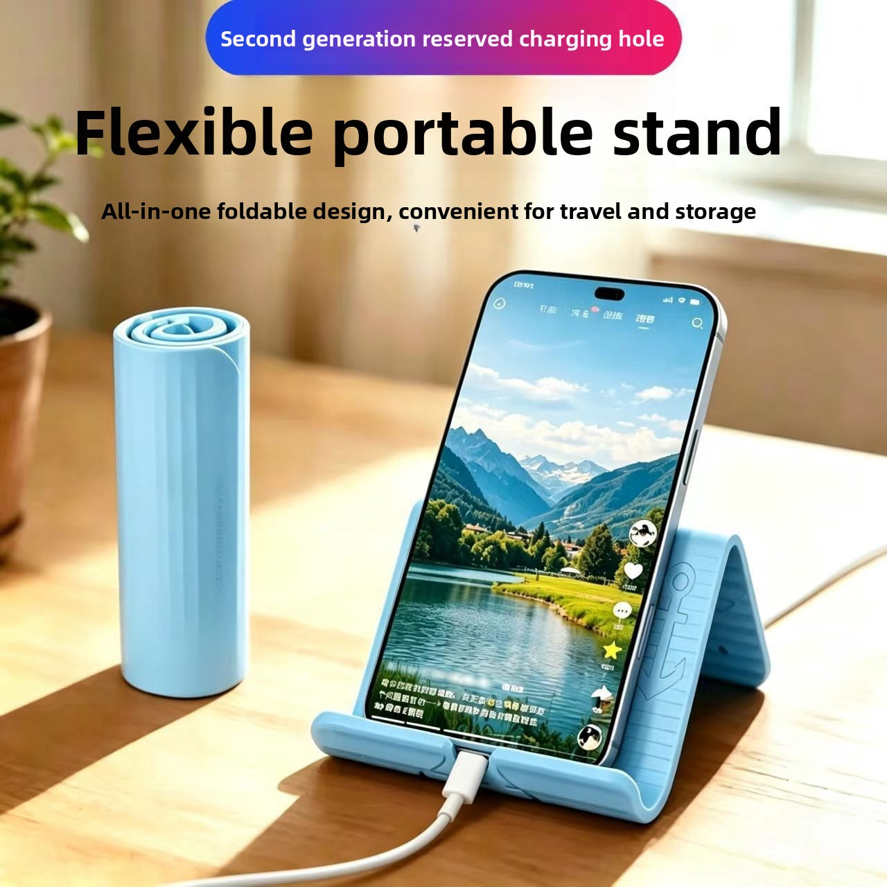 Flexible Silicone Phone Stand for Tablets and Laptops