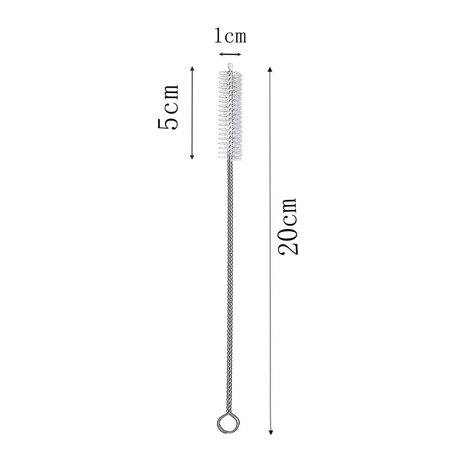 Flexible Stainless Steel Cleaning Brush for Cups and Straws