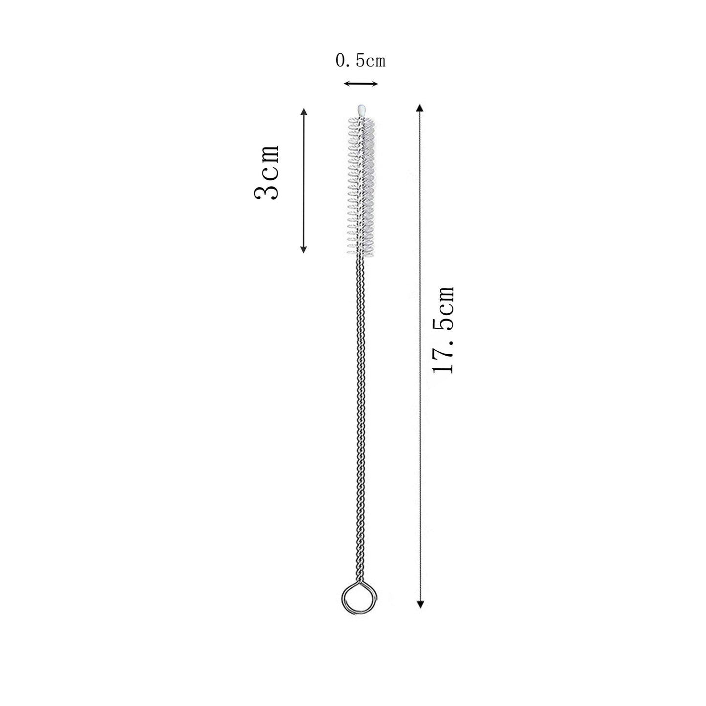 Flexible Stainless Steel Cleaning Brush for Cups and Straws