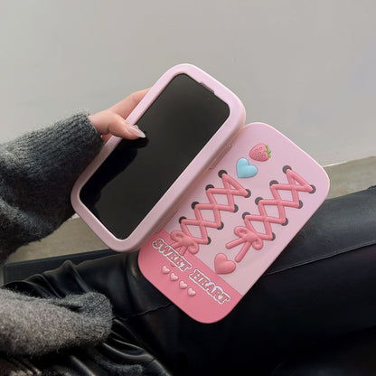 Flip Cover Barbie Bow Mirror iPhone Case