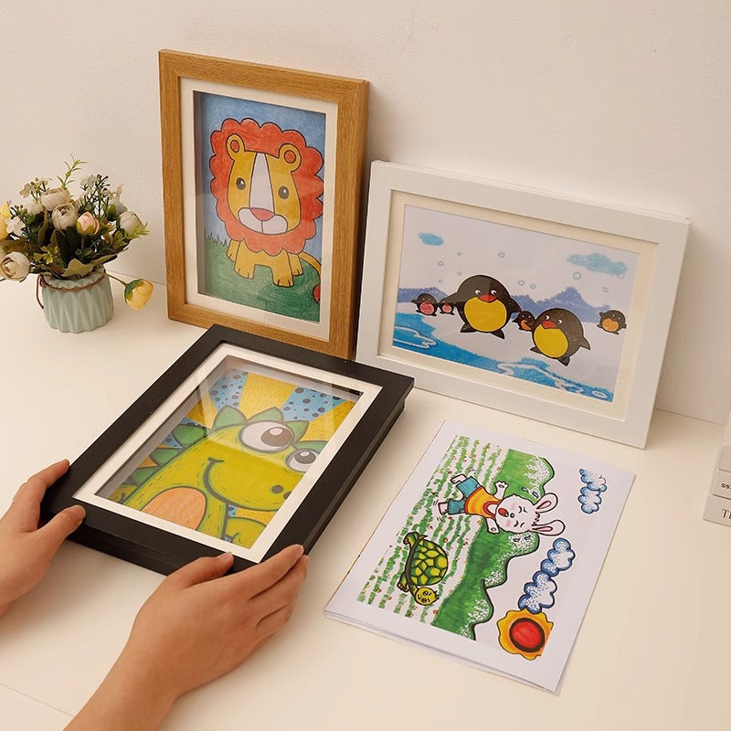 Flip cover magnetic picture frame