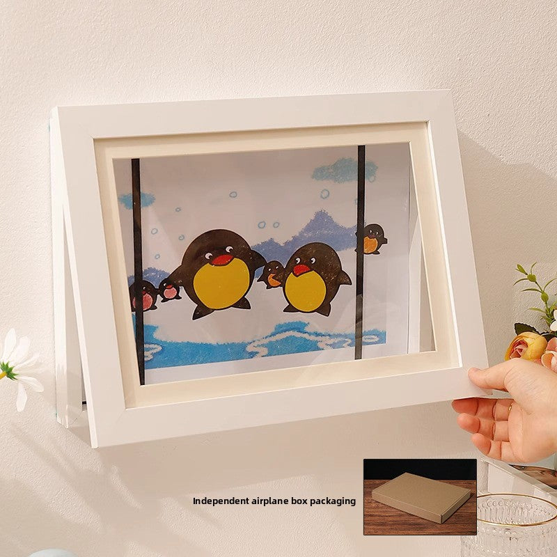 Flip cover magnetic picture frame
