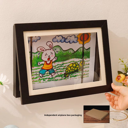Flip cover magnetic picture frame