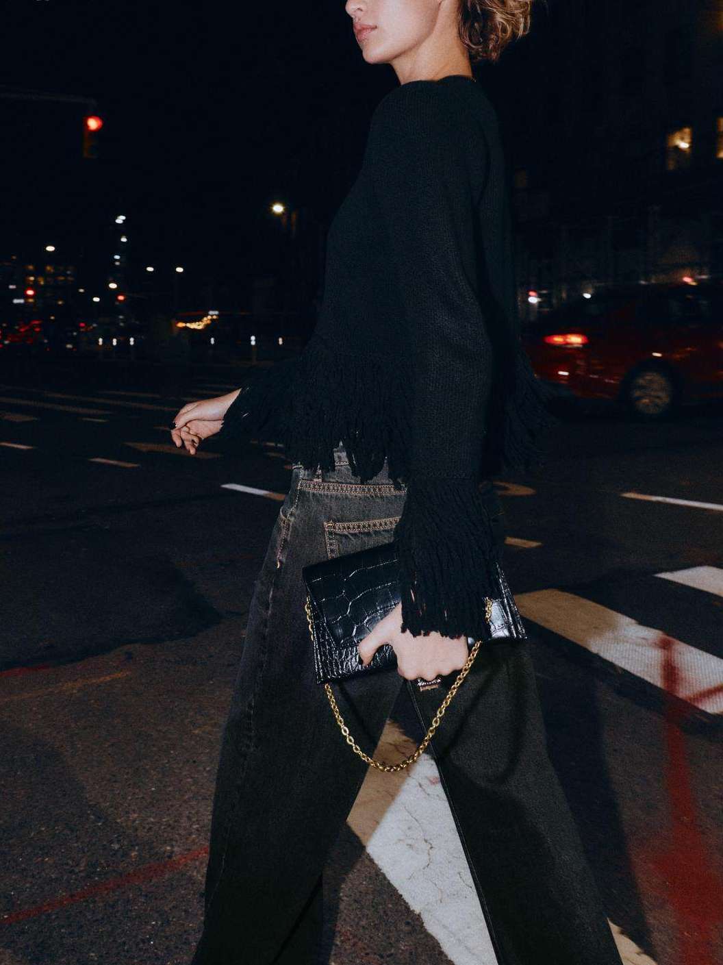 Flip-top crossbody bag