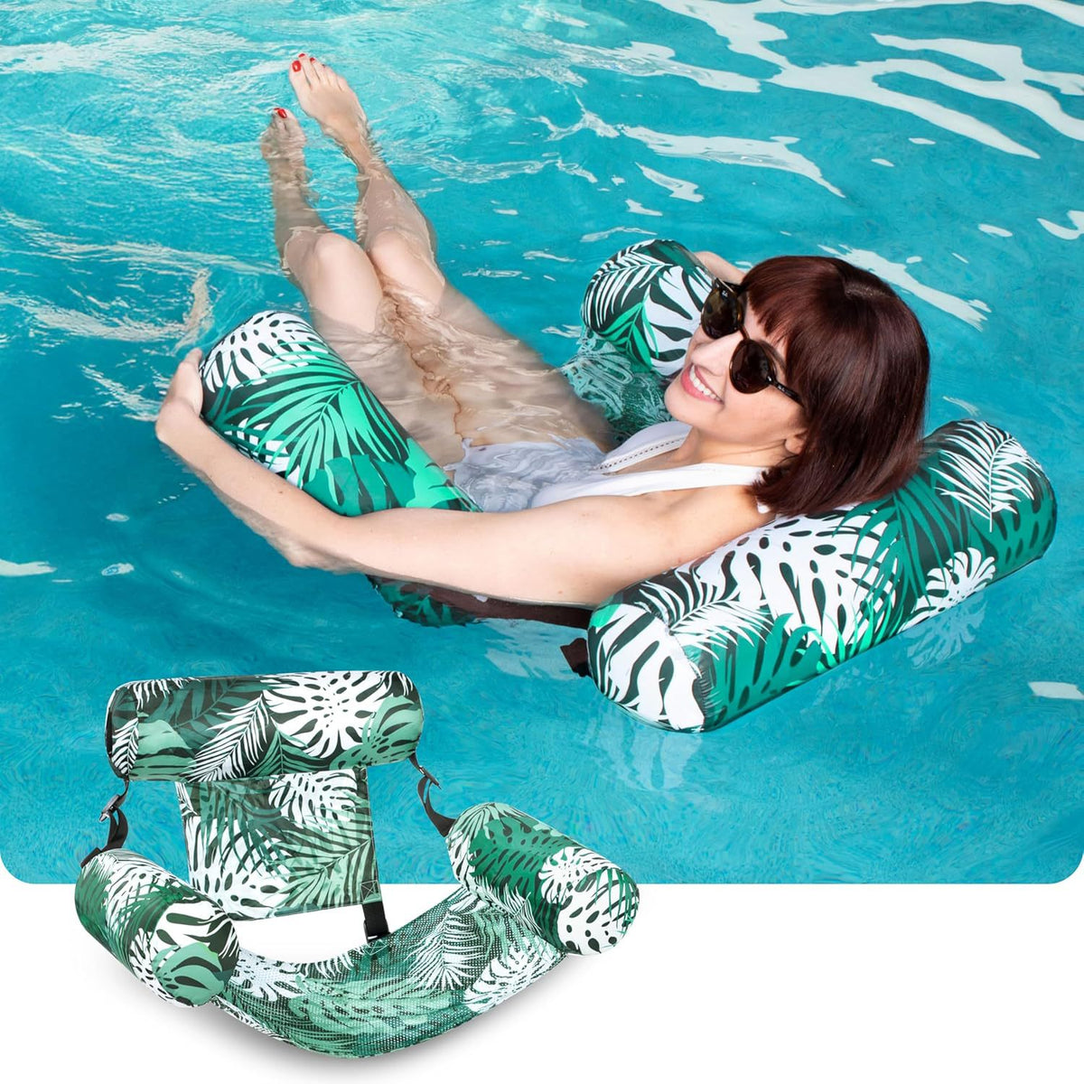 Floating raft on water