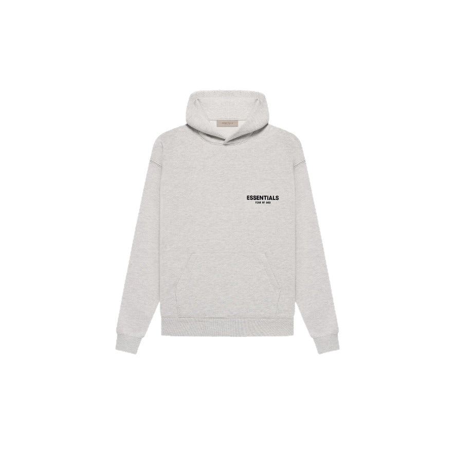 Flocked Print Pullover Hoodie