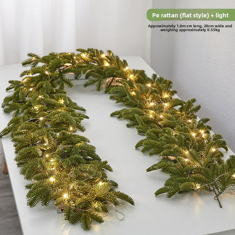 Flocked snowflake vine branches