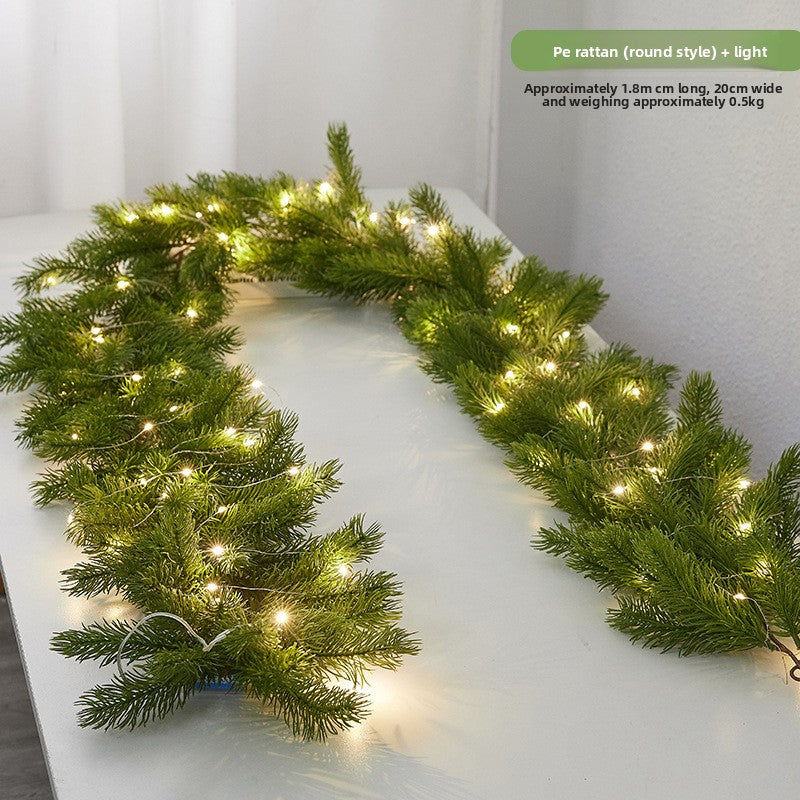Flocked snowflake vine branches