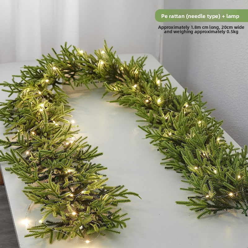 Flocked snowflake vine branches