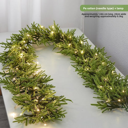 Flocked snowflake vine branches