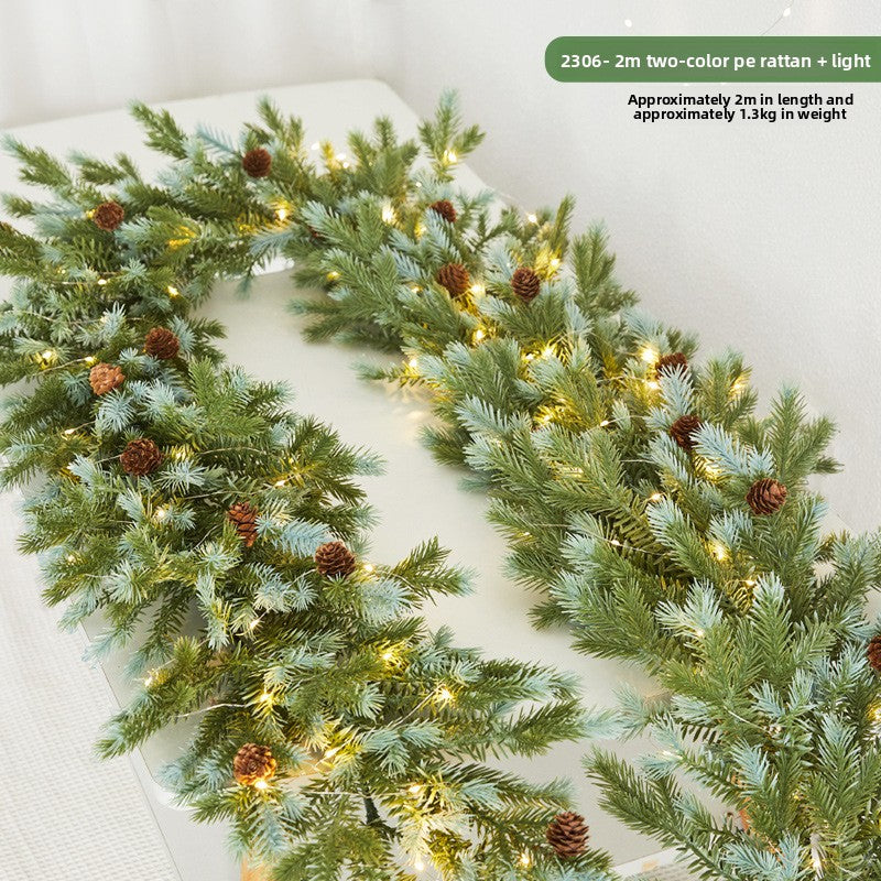 Flocked snowflake vine branches