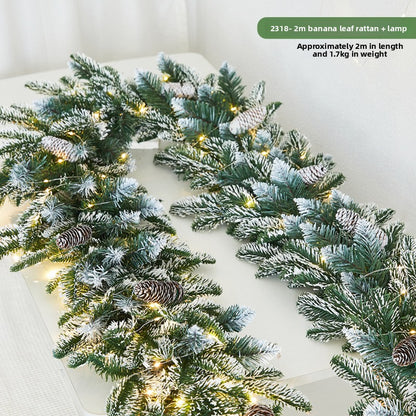 Flocked snowflake vine branches