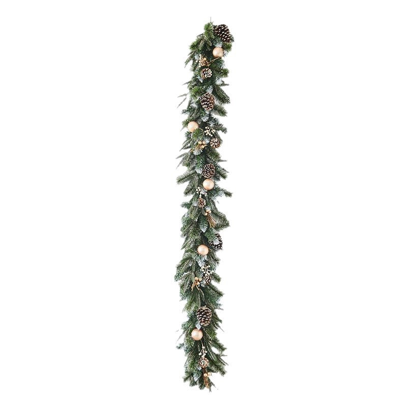 Flocked snowflake vine branches