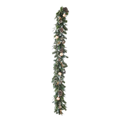 Flocked snowflake vine branches