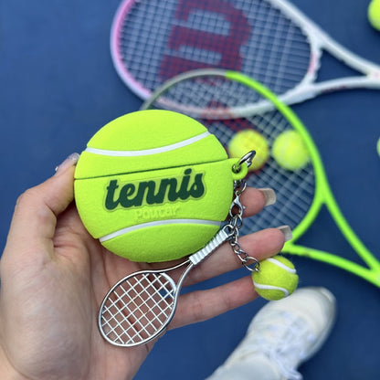 Flocked Tennis Design Silicone AirPods Case
