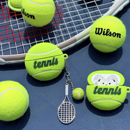 Flocked Tennis Design Silicone AirPods Case