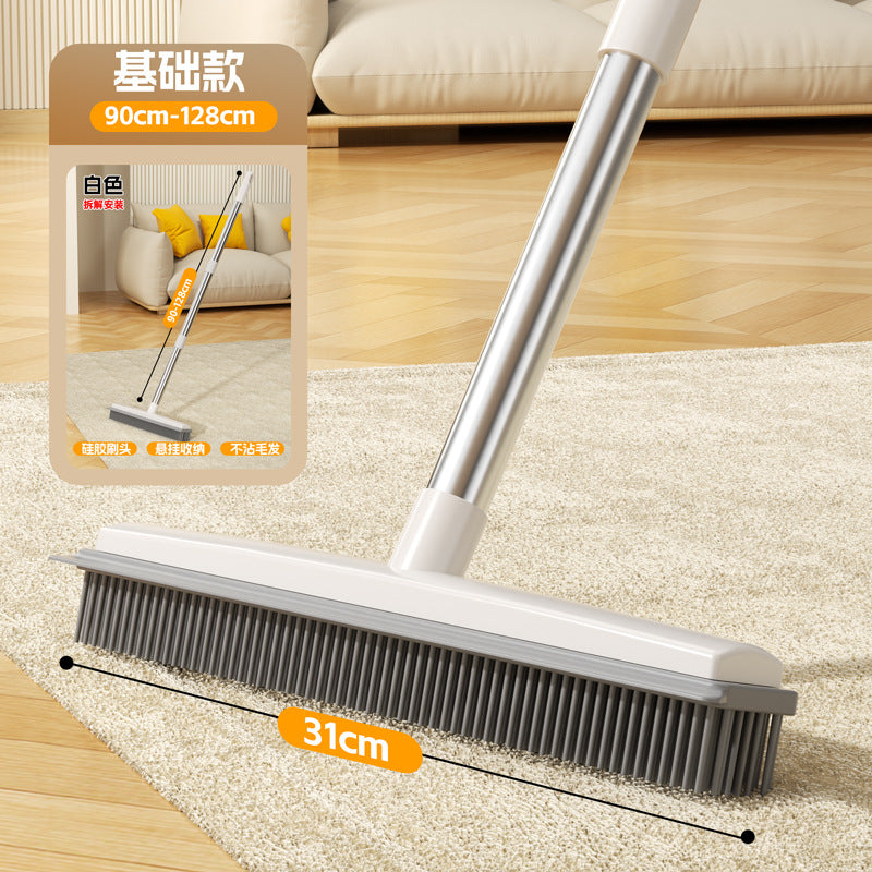 Floor cleaning squeegee with long handle