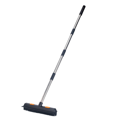 Floor cleaning squeegee with long handle
