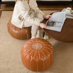 Round Embroidery Dark Orange