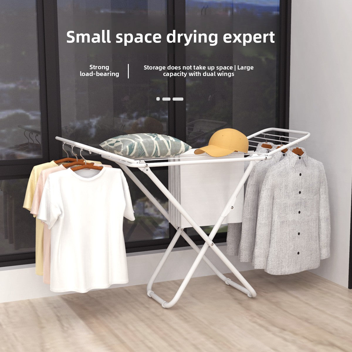 Floor drying rack
