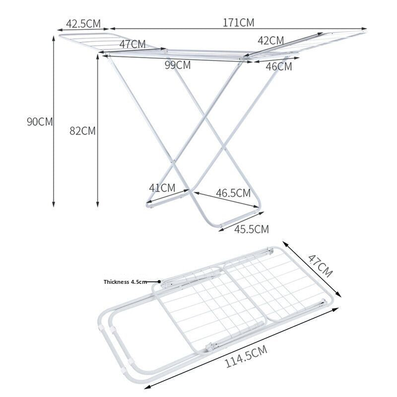 Floor drying rack