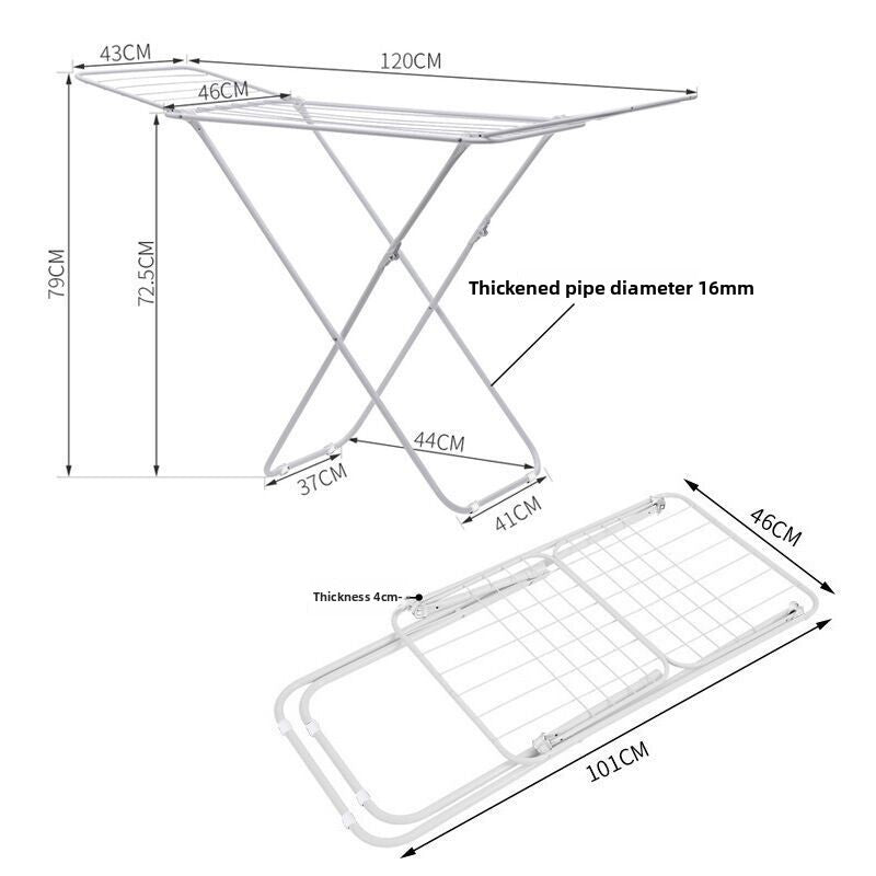 Floor drying rack