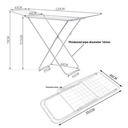 Floor drying rack