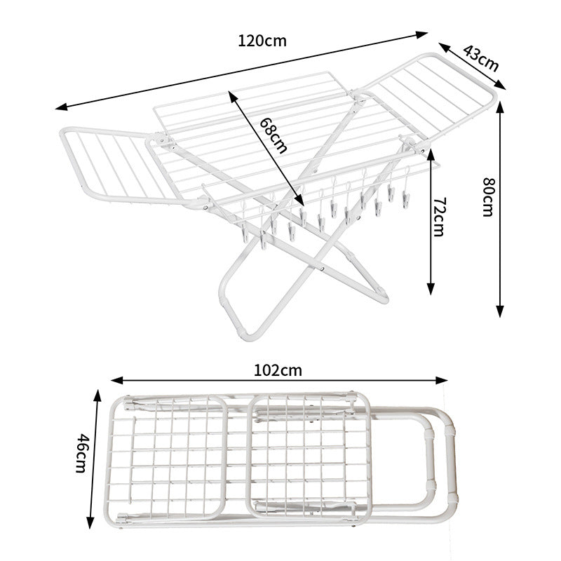 Floor drying rack
