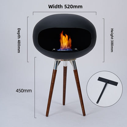 Floor-standing fireplace